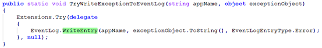 ScreenConnect eventlog write function.